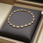 bracciale in oro giallo 18k e  25 diamanti naturali 2,50ct