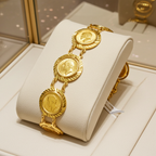 Bracciale Sterline in oro 22k con  5 sterline oro 22k
