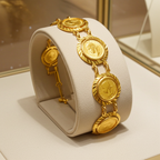 Bracciale Sterline - in oro giallo  con 7 sterline 22k