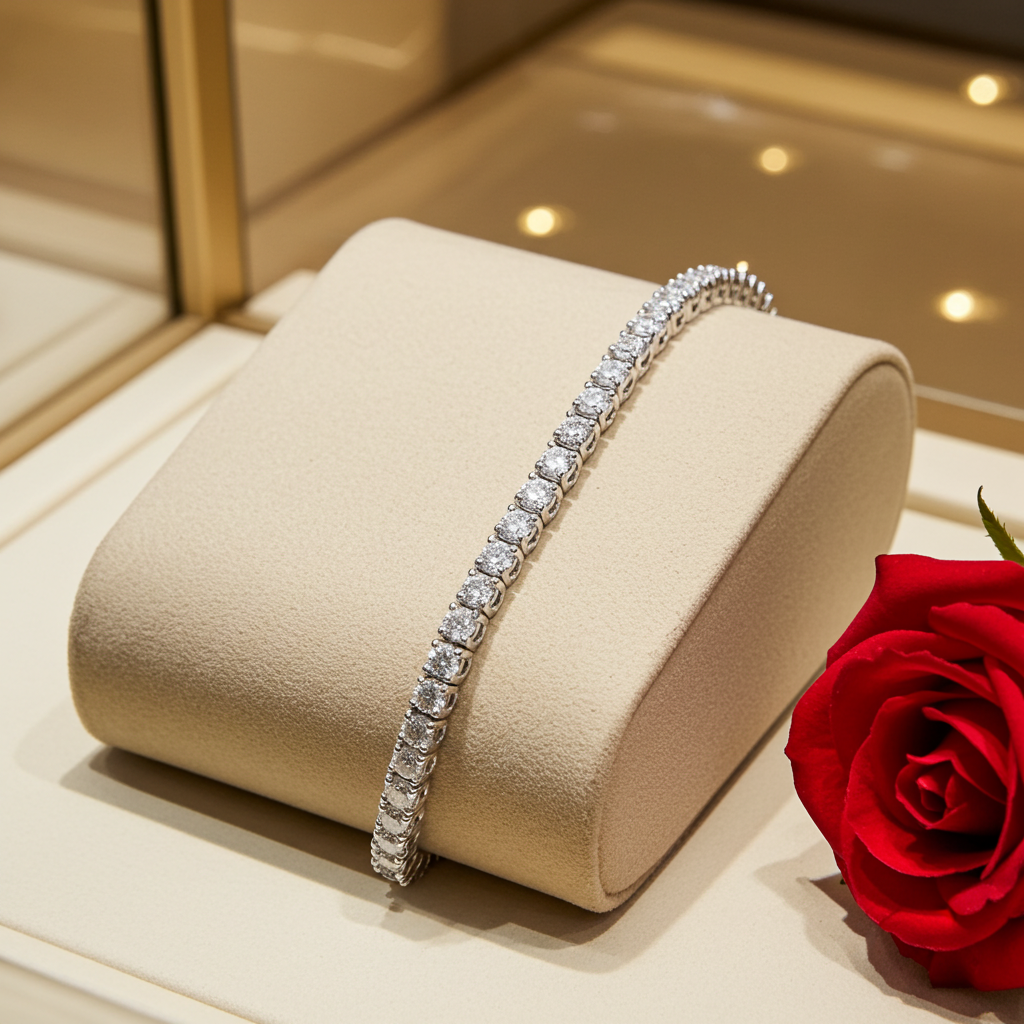 Bracciale - 18 carati Oro bianco - 3.26ct. tw. Diamante (Naturale)