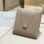 Collana Trilogy in oro bianco con 3 diamanti naturali 0,30ct