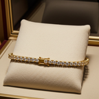 Bracciale tennis - 18 carati Oro giallo - 7.02ct. tw. Diamante (Naturale)