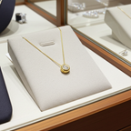 ciondolo punto luce in  oro giallo 18k e diamanti naturale  0,25 ct