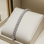 bracciale tennis in oro bianco 18k 750  e diamanti naturali 2,70ct