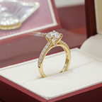 Anello di fidanzamento - 18k giallo - 1.29ct. tw. Diamante (Naturale)
