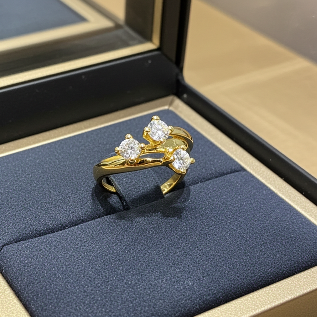 Anello Trilogy -0.30ct Diamanti Naturali