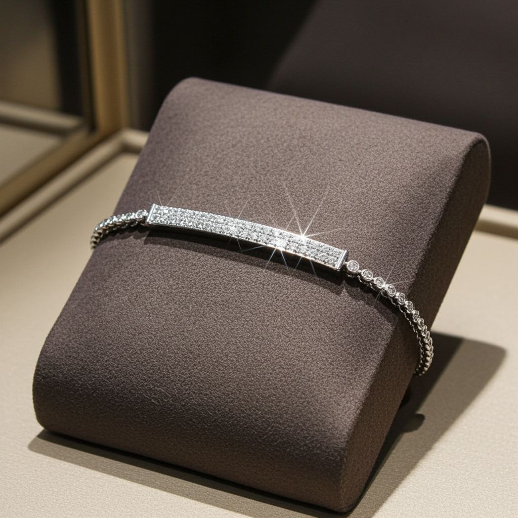 Bracciale tennis oro bianco e diamanti naturali 4.20ct