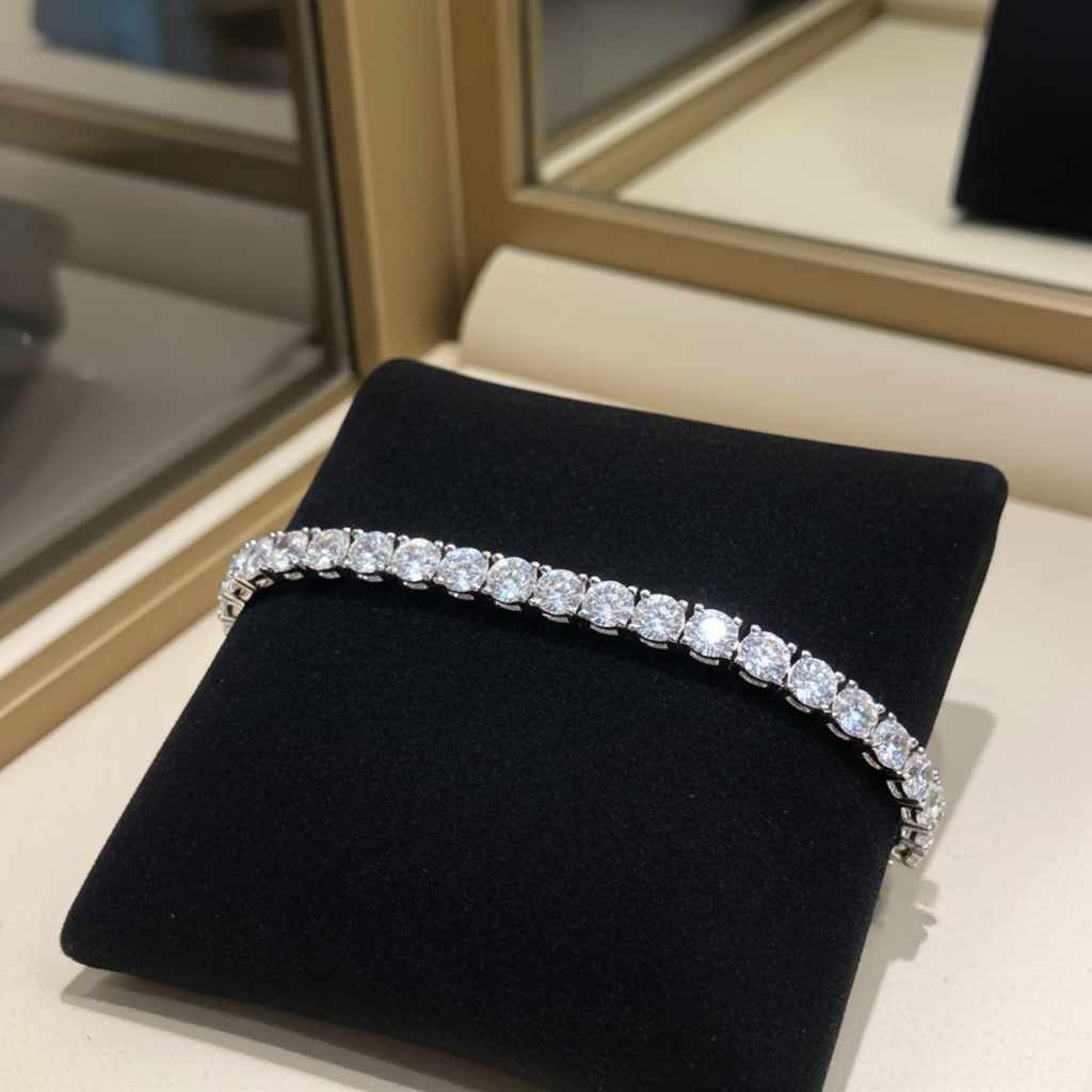 Bracciale tennis - 18 carati Oro bianco - 22.14ct. tw. Diamante (Naturale)
