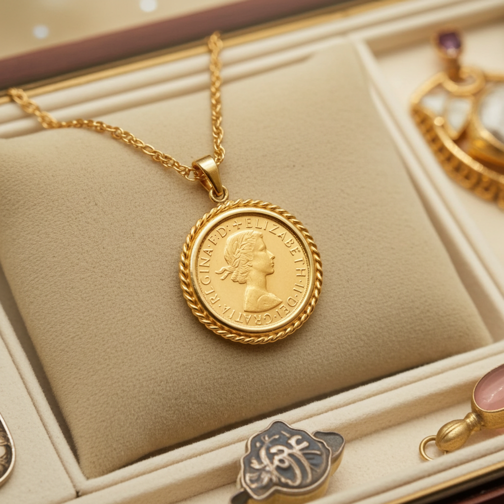 Ciondolo con oro in sterline oro 22k