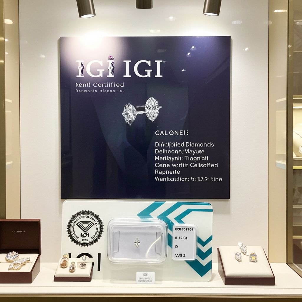 diamanti naturali certificato IGI taglio marquise   0.12ct   D VVS2