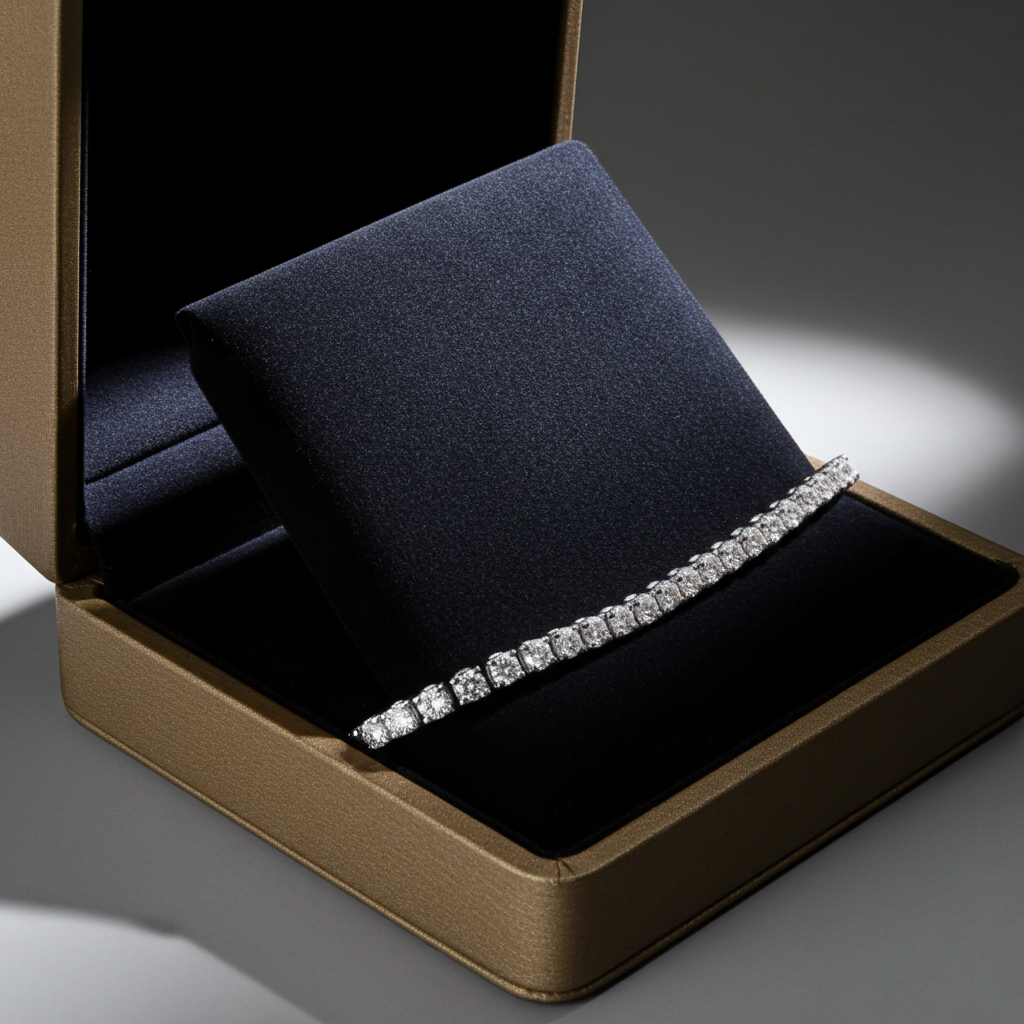 Bracciale tennis - 18 carati Oro bianco - 1.00ct. tw. Diamante (Naturale)