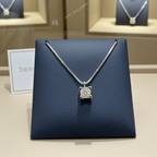 Collana con ciondolo -18 carati Oro bianco Diamante (Naturale) - Diamante 0.30ct