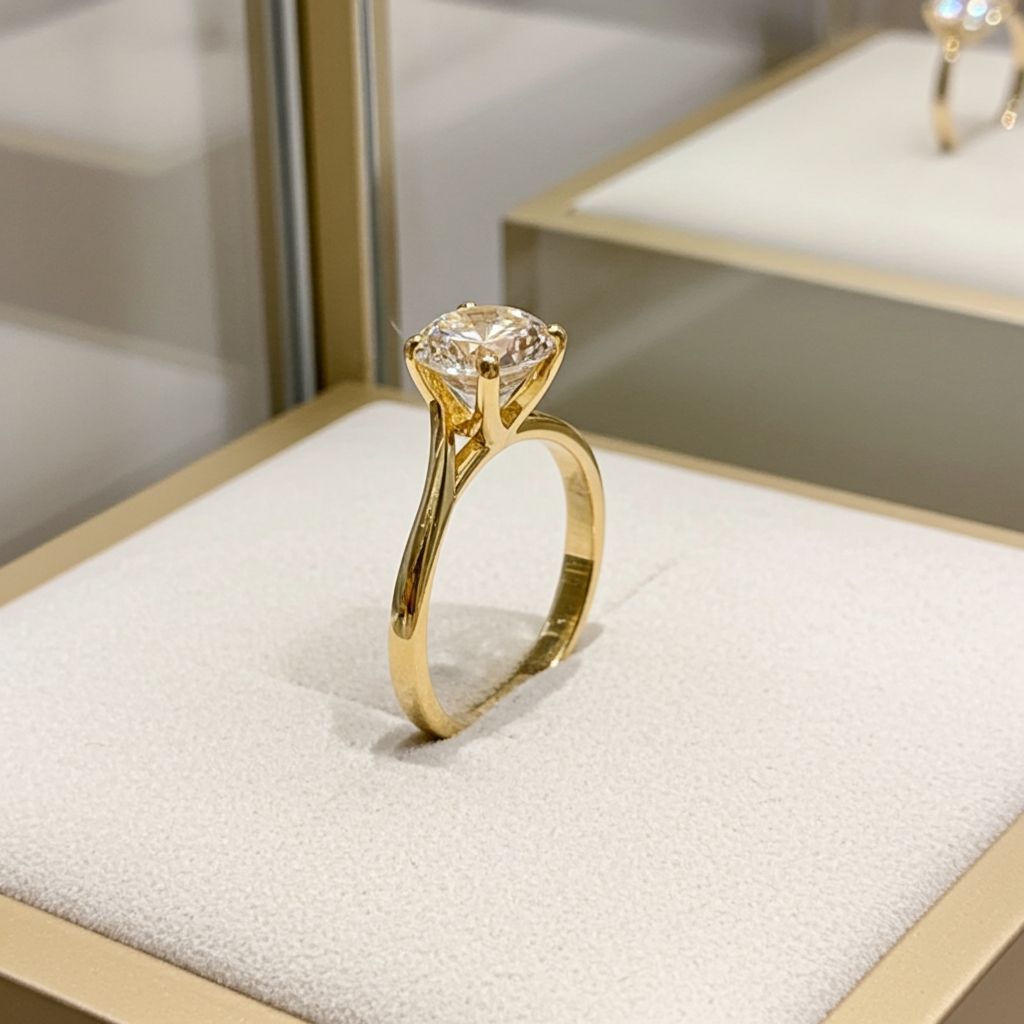 Anello di fidanzamento - 18k giallo - 0.54ct. tw. Diamante (Naturale)