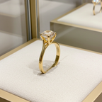 Anello di fidanzamento - 18k giallo - 0.54ct. tw. Diamante (Naturale)