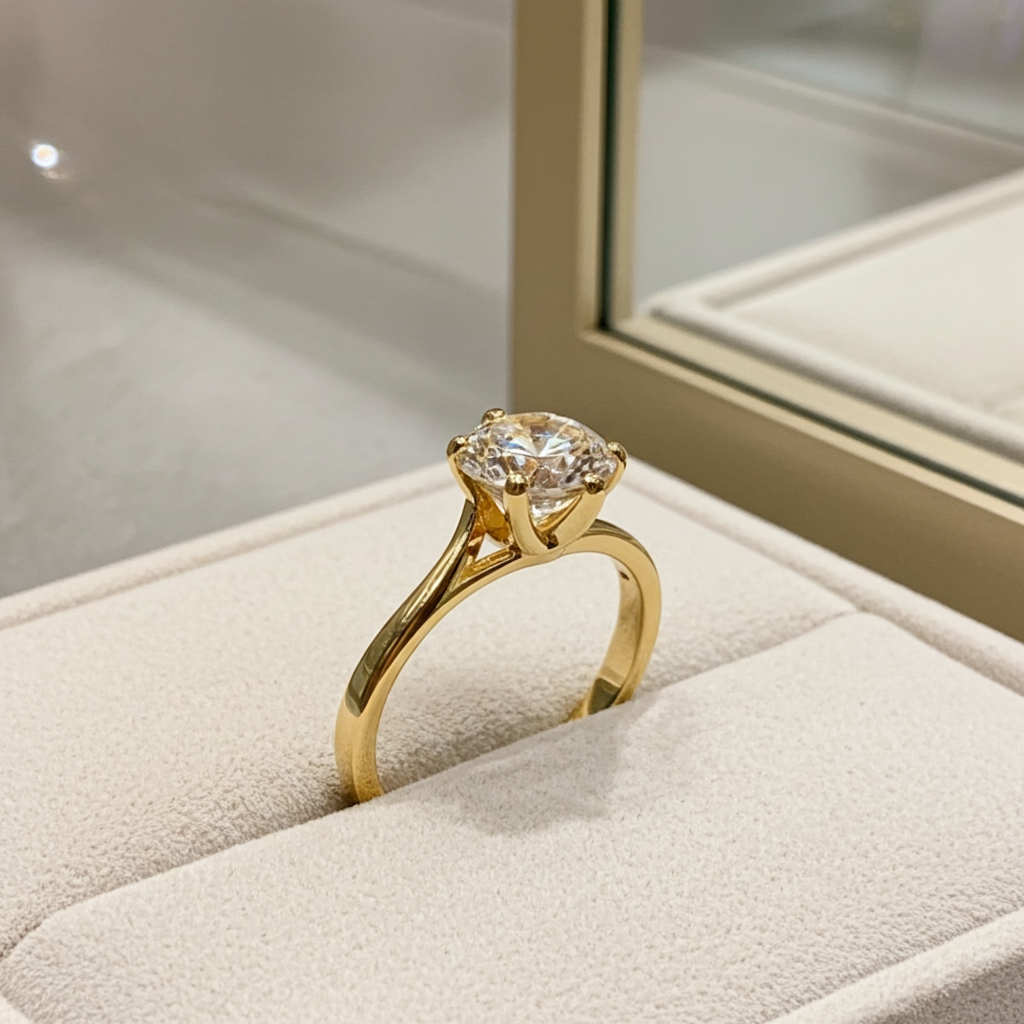 Anello di fidanzamento - 18k giallo - 0.54ct. tw. Diamante (Naturale)