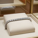 bracciale tennis in oro bianco 18k e diamanti naturali 6,85ct