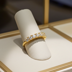 Anello riviera - 18k giallo - 1.72ct. tw. Diamante (Naturale) - Fede nuziale