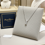 Collana con pendente Trilogy piccolo a scalare con diamanti carati 0.30 ct