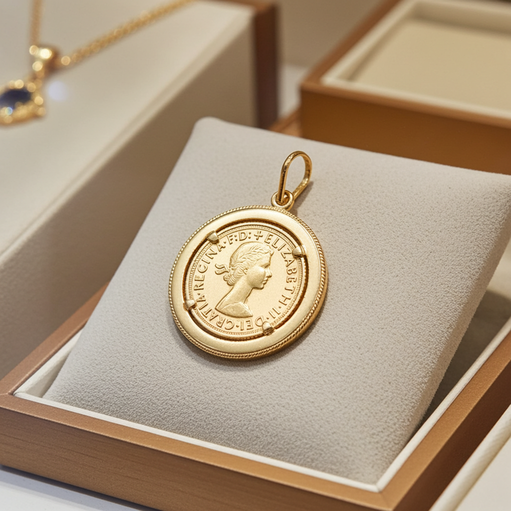 Ciondolo in oro con sterline oro 22k