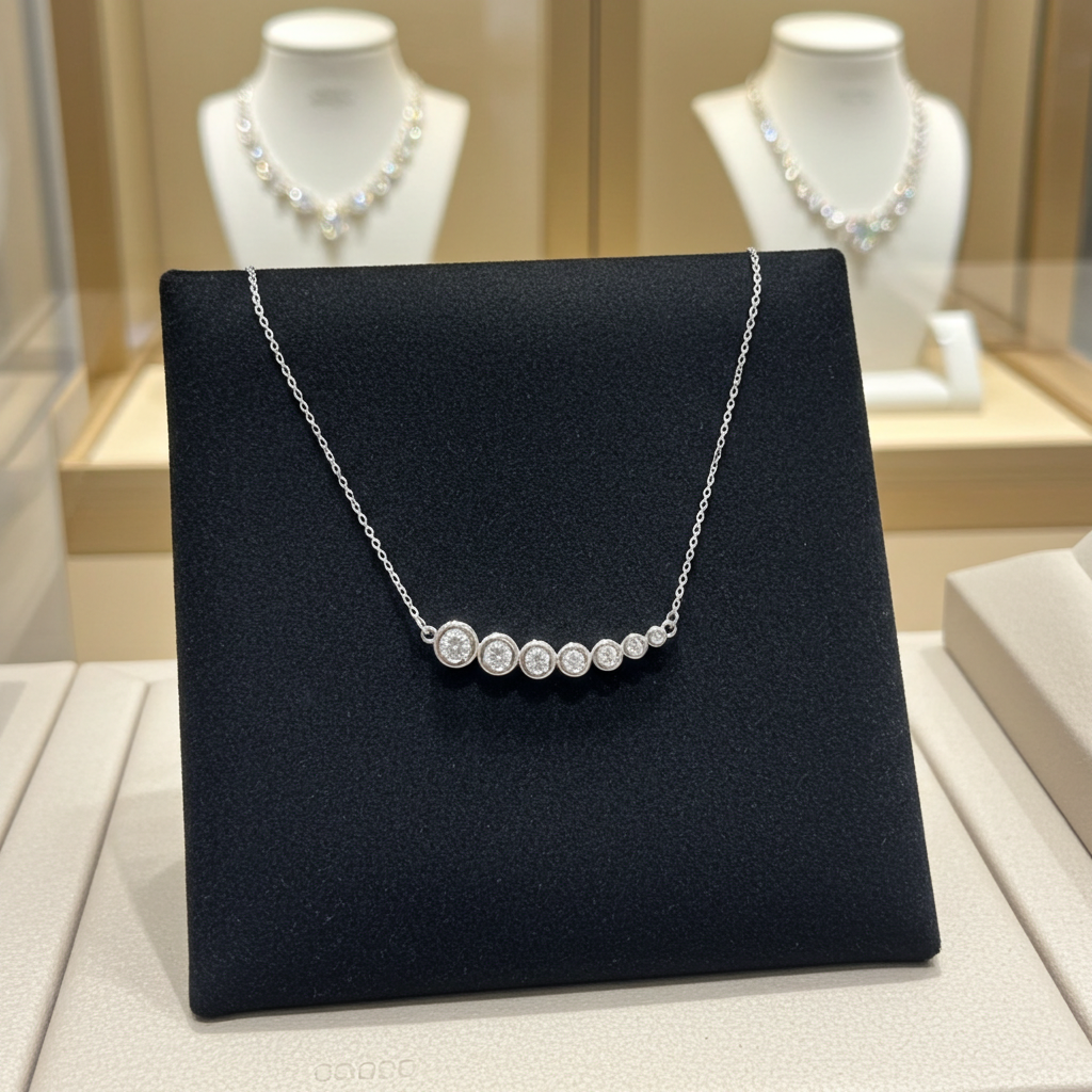 Collana - 18 carati Oro bianco - 1.20 ct. tw. Diamante Naturali