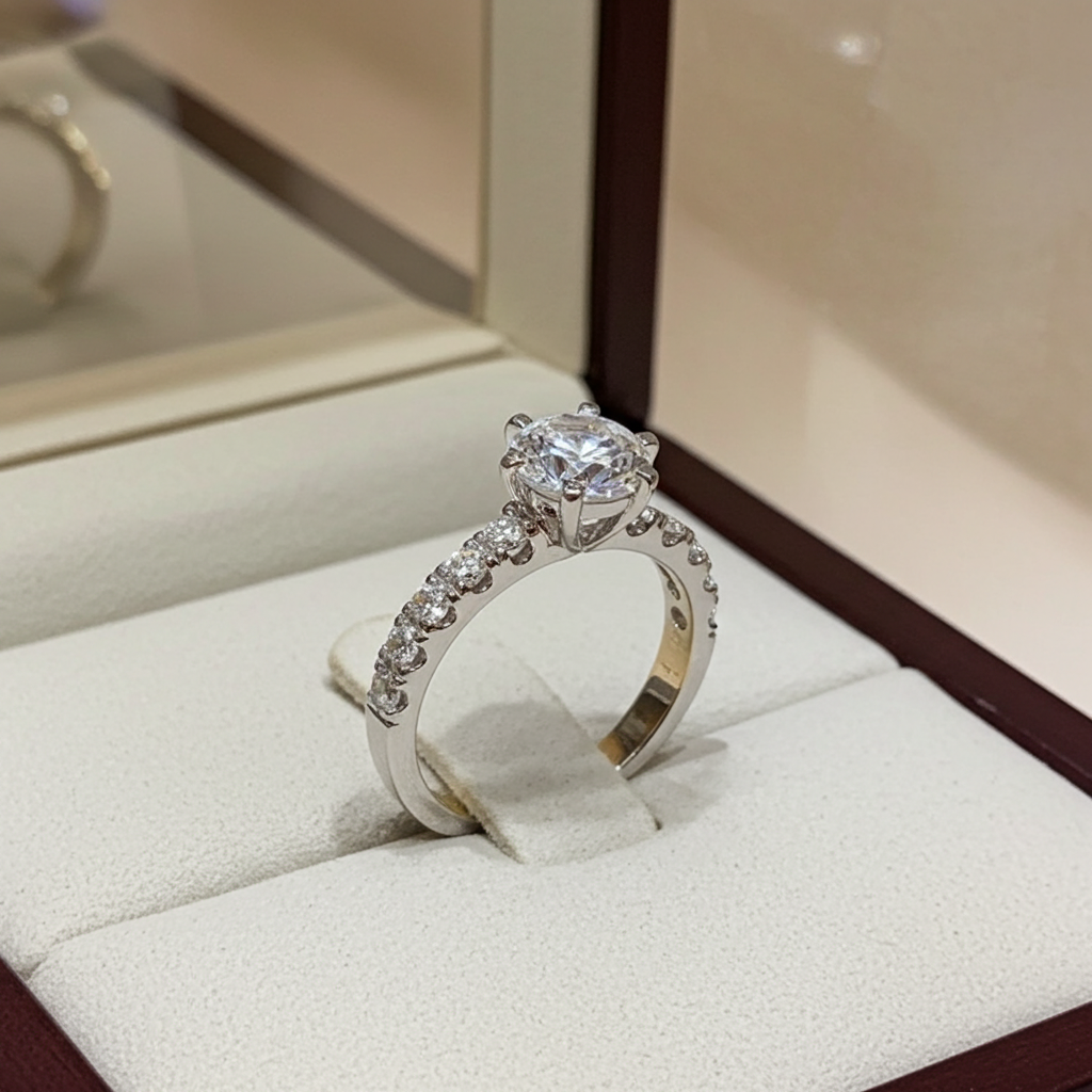 Anello di fidanzamento - 18k Oro Bianco - 2.18ct. tw. Diamante (Naturale)