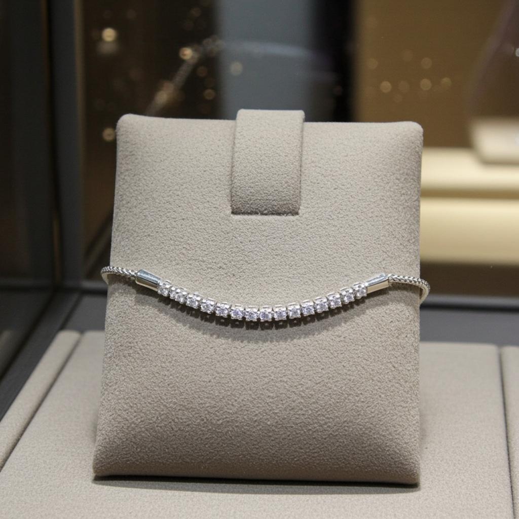 Bracciale Mezza  tennis - 18 carati Oro Bianco - 1.50ct. tw. Diamante (Naturale)