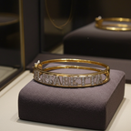 Bracciale personalizzato in oro bianco 18k e diamanti naturali