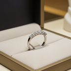 Anello Riviera -1.00 ct -  5 Diamanti Naturali