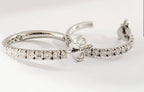 Orecchini - 18 carati Oro bianco - 1.10ct. tw. Diamante (Naturale)