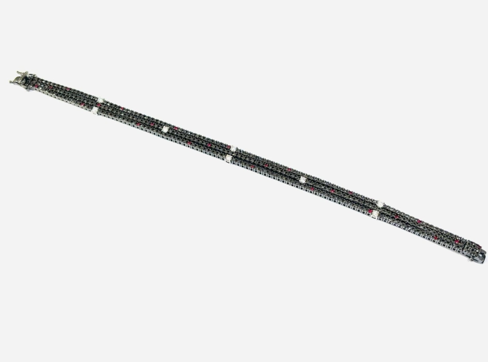 Bracciale tennis in oro bianco e diamanti naturali 9.60ct