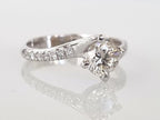 Anello di fidanzamento - 18 carati Oro bianco - 0.87ct. tw. Diamante (Naturale)