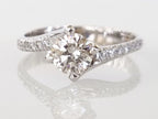 Anello di fidanzamento - 18 carati Oro bianco - 0.87ct. tw. Diamante (Naturale)