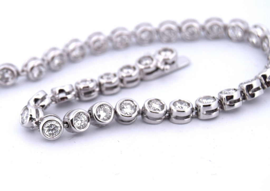 Bracciale - 18 carati Oro bianco - 5.25ct. tw. Diamante (Naturale