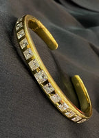 Bracciale elegante 10,10 ct  forma principessa diamanti  incassato oro