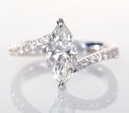 Anello - 18 carati Oro bianco - 0.65ct. tw. Diamante (Naturale)