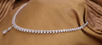 Collana tennis in oro bianco 18k e diamanti naturali 42ct