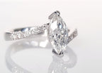 Anello - 18 carati Oro bianco - 1.15ct. tw. Diamante (Naturale)
