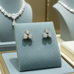 Orecchini Trilogy- 18 carati Oro bianco 0.90ct Diamante (Naturale) - Diamante