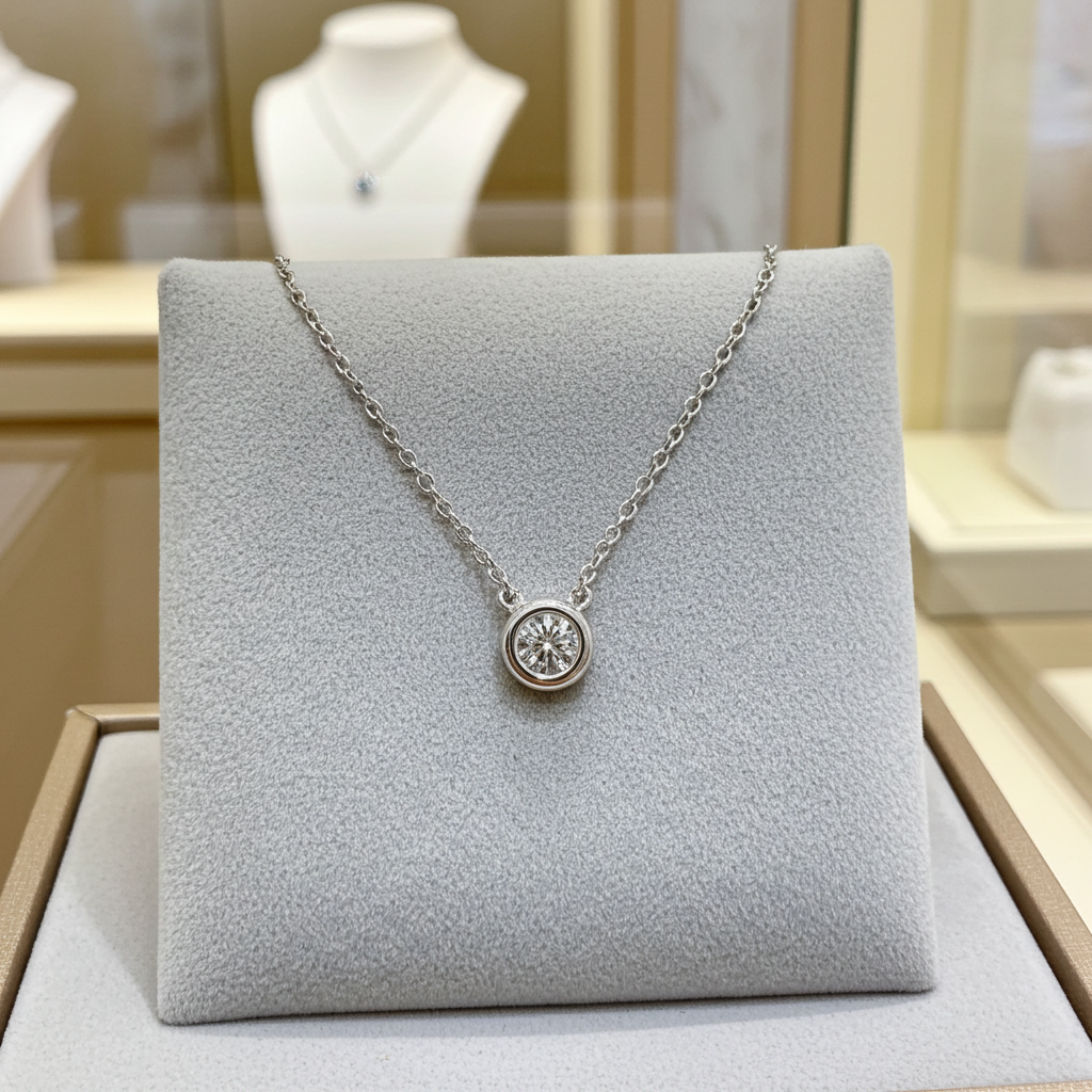 Collana tiffany & co in oro e diamanti naturali 0.35ct