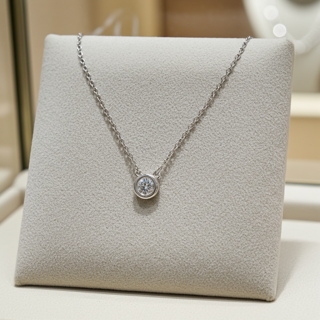 Collana tiffany & co in oro e diamanti naturali 0.25 ct