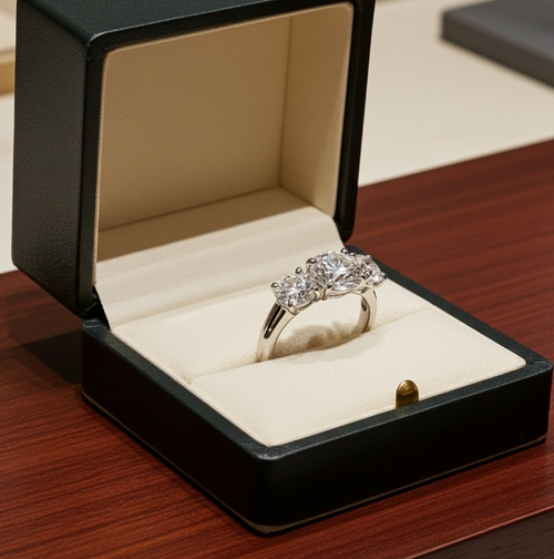 Anello - 18 carati Oro bianco - 4.22ct. tw. Diamante (Coltivato in laboratorio) - Diamante - D IF
