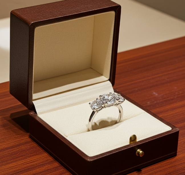Anello - 18 carati Oro bianco - 4.22ct. tw. Diamante (Coltivato in laboratorio) - Diamante - D IF