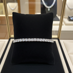 Bracciale tennis - 18 carati Oro bianco - 22.14ct. tw. Diamante (Naturale)