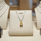 GIA-certified 0.67 ct natural pear-cut diamond solitaire pendant