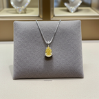 GIA-certified 0.67 ct natural pear-cut diamond solitaire pendant