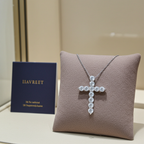 ciondolo croce certificato HRD con diamanti naturali 1,01ct
