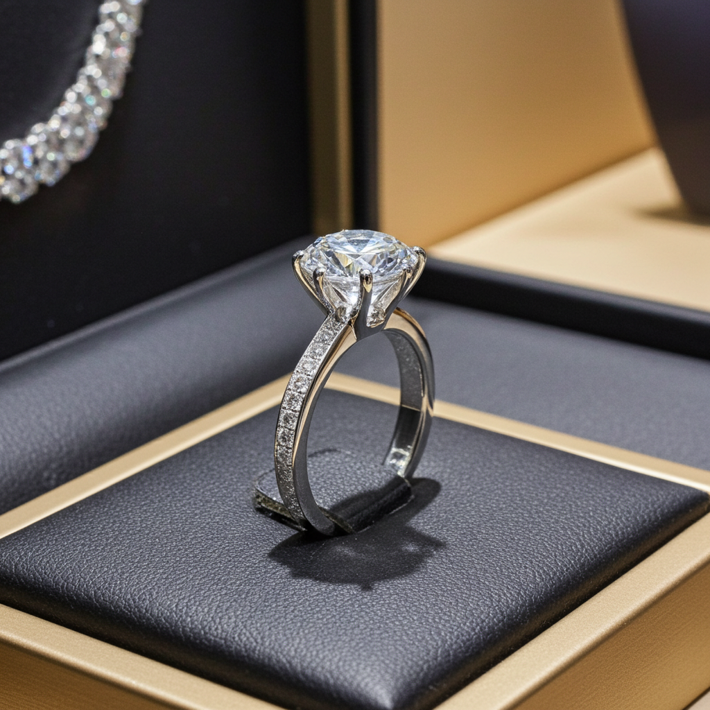 Anello - 18 carati Oro bianco, 1,00 ct E VVS- 1.41ct. tw. Diamante (Naturale)