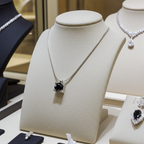 Collana punto luce con diamante naturale nero 0,55 ct