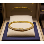Bracciale tennis - 18 carati Oro giallo - 7.02ct. tw. Diamante (Naturale)