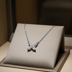 Collana in oro bianco 18k e diamanti naturali marquise 1.20ct